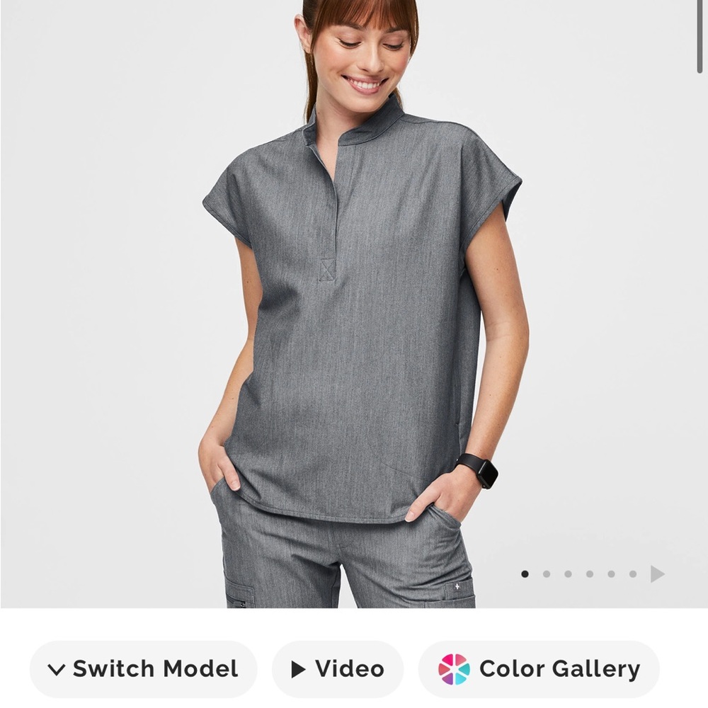 Womens Rafaela Figs Scrub Top